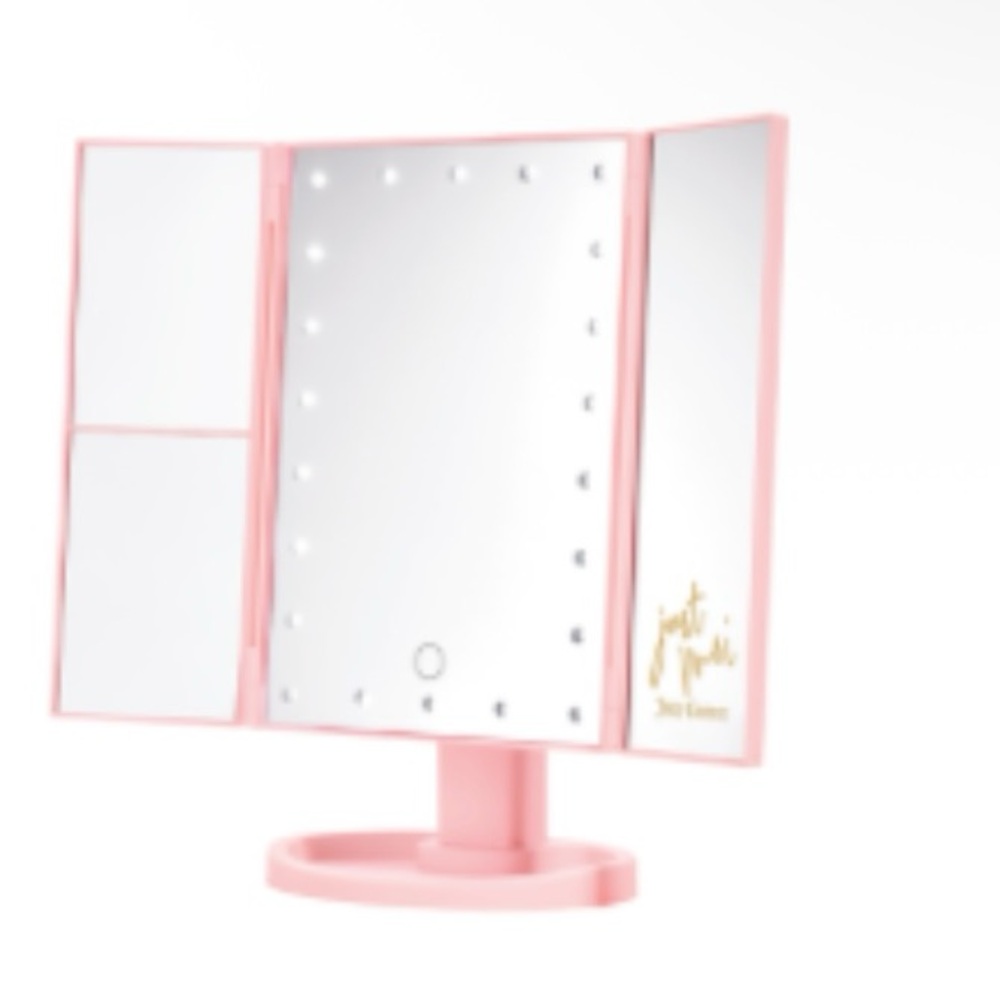 Juicy Couture Pink Tri-Fold Vanity Mirror with LED Lights